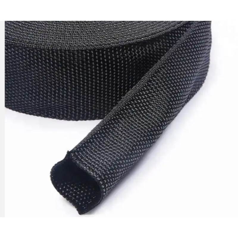 textile barrier gas hose hydraulic hose burst protector custom logo polyester nylon sleeve